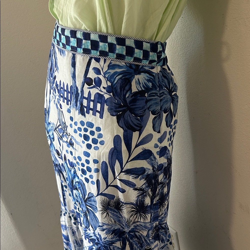 Blue Floral Women's Skirt - Picture 5 of 10